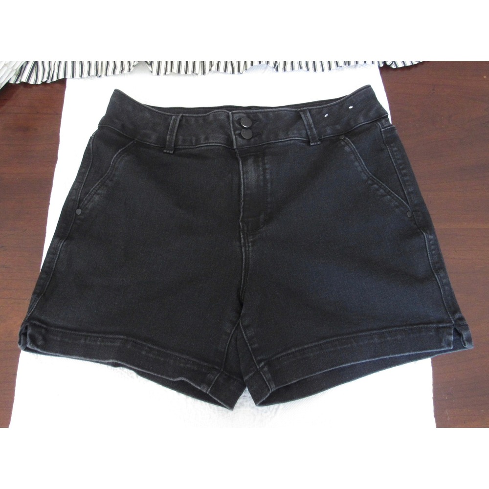 D. Jeans Womens Black Denim Shorts Stretch Size 12